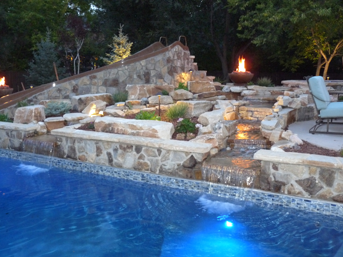 Pool, Slide, Firepit